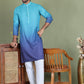Sequins and Ombre Design Kurta Pyjama Set For Men ( JOKP 5154Blue )