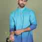Sequins and Ombre Design Kurta Pyjama Set For Men ( JOKP 5154Blue )