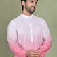 Sequins and Ombre Design Kurta Pyjama Set For Men ( JOKP 5154Coral )