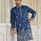 Floral Embroidered and Sequins Kurta Set ( JOKP P 5155Navy ) [FF] [P-5-6]
