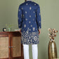 Floral Embroidered and Sequins Kurta Set ( JOKP 5155Navy )
