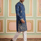 Floral Embroidered and Sequins Kurta Set ( JOKP P 5155Navy ) [FF] [P-5-6]