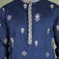 Floral Embroidered and Sequins Kurta Set ( JOKP 5155Navy )