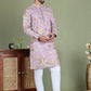 Floral Embroidered Straight Kurta Set ( JOKP 5156Purple )