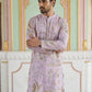 Floral Embroidered Straight Kurta Set ( JOKP P 5156Purple ) [FF] [H-11-12]