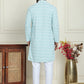 Embroidered and Sequins straight Kurta Set for Men ( JOKP P 5157 Blue )