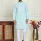 Embroidered and Sequins straight Kurta Set for Men ( JOKP P 5157 Blue )