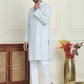 Embroidered and Sequins straight Kurta Set for Men ( JOKP P 5157 Grey )
