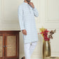 Embroidered and Sequins straight Kurta Set for Men ( JOKP P 5157 Grey )