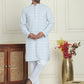 Embroidered and Sequins straight Kurta Set for Men ( JOKP P 5157 Grey )