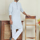 Embroidered and Sequins straight Kurta Set for Men ( JOKP P 5157 Grey )