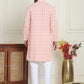 Embroidered and Sequins straight Kurta Set for Men ( JOKP P 5157 Peach )