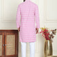 Embroidered and Sequins straight Kurta Set for Men ( JOKP P 5157 Pink )