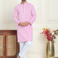 Embroidered and Sequins straight Kurta Set for Men ( JOKP P 5157 Pink )