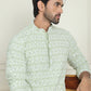 Embroidered and Sequins straight Kurta Set for Men ( JOKP P 5157 Pista )