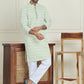 Embroidered and Sequins straight Kurta Set for Men ( JOKP P 5157 Pista )