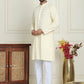 Embroidered and Sequins straight Kurta Set for Men ( JOKP P 5157 Yellow )