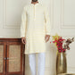 Embroidered and Sequins straight Kurta Set for Men ( JOKP P 5157 Yellow )