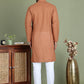 Chikankari Pure Cotton Kurta with Churidar ( JOKP 5158Brown )