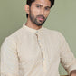 Chikankari Pure Cotton Kurta with Churidar ( JOKP 5158Cream ) [FF] [N-1]