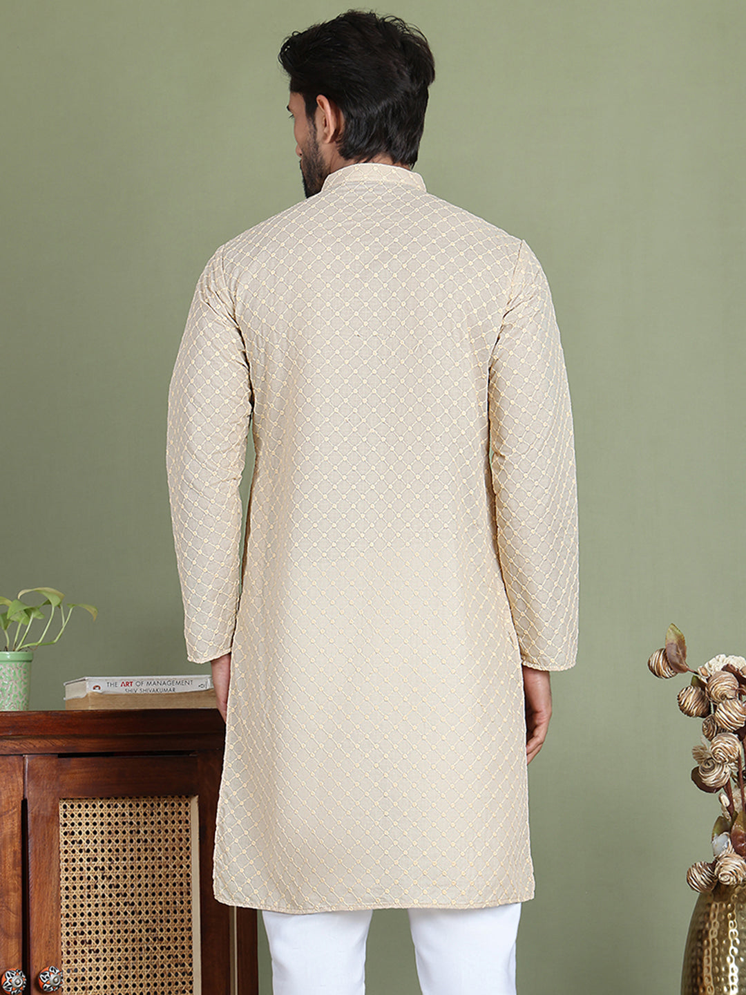 Chikankari Pure Cotton Kurtas ( ko 5158Cream ) [FF] [N-1]