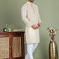 Chikankari Pure Cotton Kurta with Churidar ( JOKP 5158Cream ) [FF] [N-1]