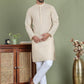 Chikankari Pure Cotton Kurta with Churidar ( JOKP 5158Cream ) [FF] [N-1]