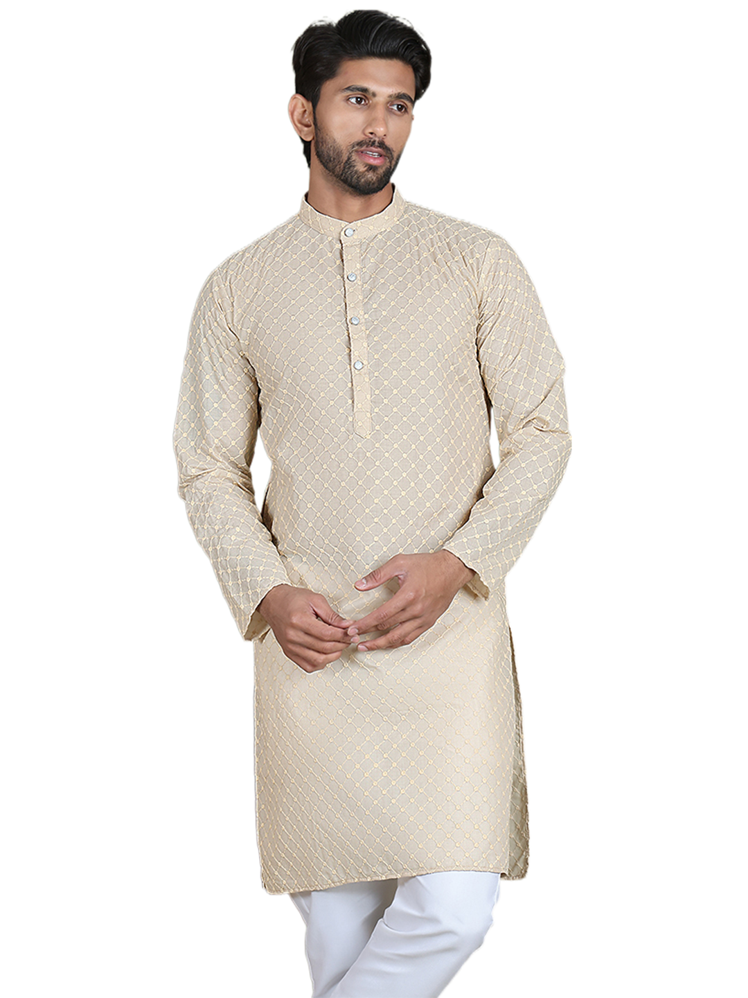 Chikankari Pure Cotton Kurtas ( ko 5158Cream ) [FF] [N-1]