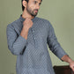 Chikankari Pure Cotton Kurta with Churidar ( JOKP 5158Grey )