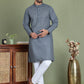 Chikankari Pure Cotton Kurta with Churidar ( JOKP 5158Grey )