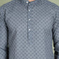 Chikankari Pure Cotton Kurta with Churidar ( JOKP 5158Grey )