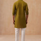 Chikankari Pure Cotton Kurta with Churidar ( JOKP P 5158 P 5158Olive ) [FF] [N-1]