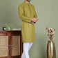 Chikankari Pure Cotton Kurta with Churidar ( JOKP 5158Olive )