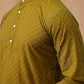 Chikankari Pure Cotton Kurta with Churidar ( JOKP P 5158 P 5158Olive ) [FF] [N-1]