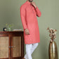 Chikankari Pure Cotton Kurta with Churidar ( JOKP 5158Peach ) [FF] [N-1]