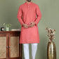Chikankari Pure Cotton Kurta with Churidar ( JOKP 5158Peach ) [FF] [N-1]