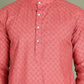 Chikankari Pure Cotton Kurta with Churidar ( JOKP 5158Peach ) [FF] [N-1]