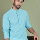 Chikankari Pure Cotton Kurta with Churidar ( JOKP 5158Sky )