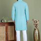 Chikankari Pure Cotton Kurta with Churidar ( JOKP 5158Sky )