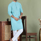 Chikankari Pure Cotton Kurta with Churidar ( JOKP 5158Sky )