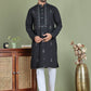 Men's Embroidered and Sequence Work Kurta Pyjama Set ( JOKP 5160Black )