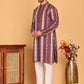 Embroidered and Sequins Kurta Pyjama Set for Men ( JOKP P 5161 Maroon )