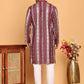 Embroidered and Sequins Kurta Pyjama Set for Men ( JOKP P 5161 Maroon )