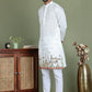 Embroidered and Sequins Kurta Set ( JOKP 5162White )