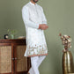 Embroidered and Sequins Kurta Set ( JOKP 5162White )