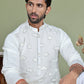 Embroidered and Sequins Kurta Set ( JOKP 5162White )