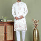 Floral Embroidered and Sequins Kurta Set ( JOKP 5163White )
