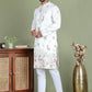 Floral Embroidered and Sequins Kurta Set ( JOKP 5163White )
