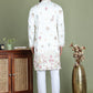 Floral Embroidered and Sequins Kurta Set ( JOKP 5163White )