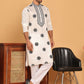 White Embroidered and Sequins Kurta Pyjama Set ( JOKP P 5167 White )